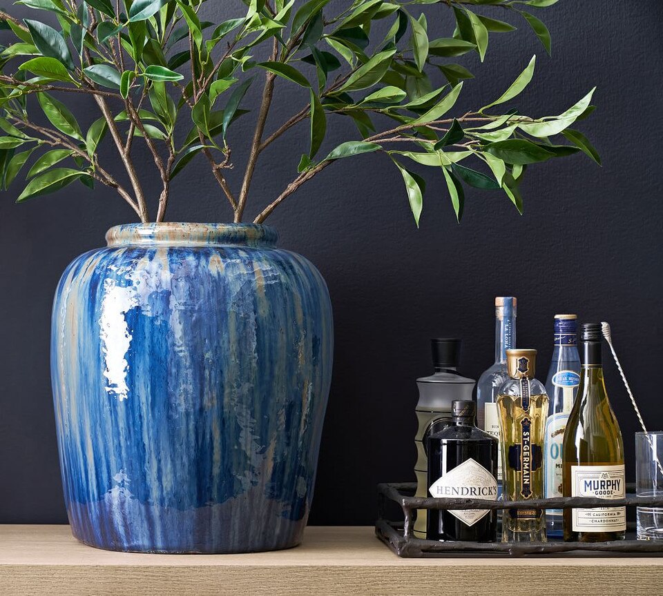 Faux Green Bay Leaf Branch Pottery Barn Australia